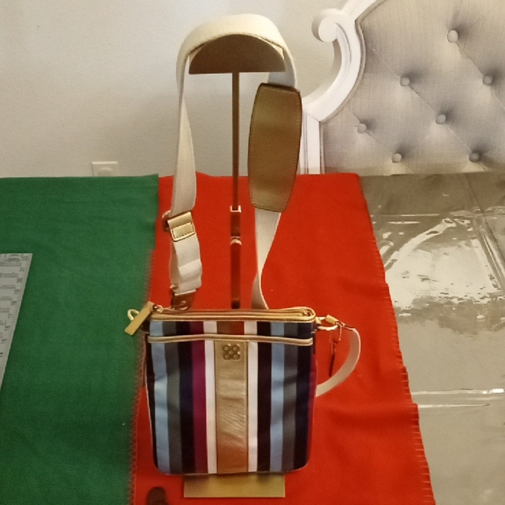 Coach Striped Multicolor Crossbody Bag